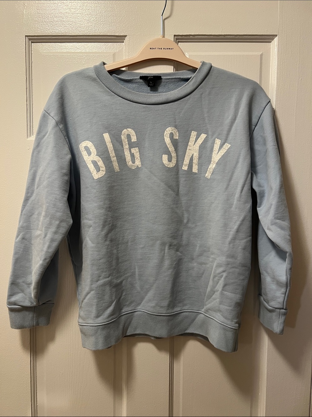 J. Crew Women’s 'Big Sky' Light Blue Crewneck Sweatshirt - Size L